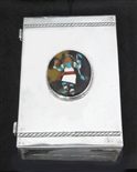 ZUNI LAMBERT HOMER JR. INLAID SILVER BOX