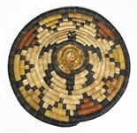 Hopi Coil Plaque, Raised Turtle Design c. 1950