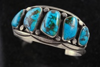 RARE TYRONE TURQUOISE ROW BRACELET