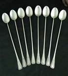 EIGHT LOVELY STAMPED IKE WILSON ICE TEASPOONS