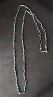 ZUNI TURQUOISE NEEDLE POINT LINK NECKLACE