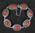 LOVELY NAVAJO CORAL AND SILVER LINK BRACELET