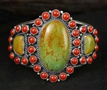 KIRK SMITH TURQUOISE AND CORAL BRACELET
