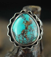 BEAUTIFUL HIGH DOME #8 TURQUOISE RING