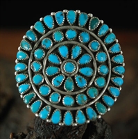 UNIQUE C.G. WALLACE ZUNI CLUSTER RING