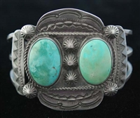 FRED HARVEY ERA CERRILLOS TURQUOISE BRACELET