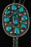 RARE TYRONE TURQUOISE NAVAJO BOLO