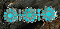 FRANK DISHTA SR. TURQUOISE FLOWER PIN