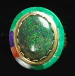 VICTOR GABRIEL GREEN OPAL 14K GOLD RING<SPAN style="COLOR: #ff0000; FONT-WEIGHT: bold">*SOLD*</SPAN></SPAN>
