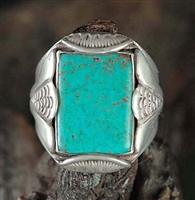 BEAUTIFUL FRED THOMPSON MORENCI TURQUOISE RING