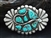 JUAN CALAVAZA 1950'S MORENCI TURQUOISE BELT BUCKLE