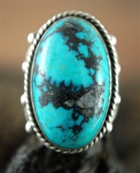 RARE VILLA GROVE TURQUOISE RING