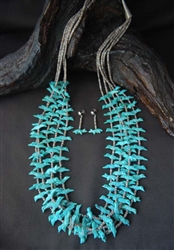 DAVID TSIKEWA MORENCI TURQUOISE FETISH NECKLACE