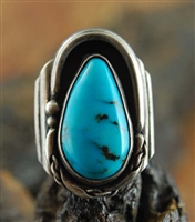 BEAUTIFUL BLUE DIAMOND TURQUOISE RING