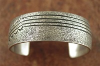 JAMES LEE RETICULATED SILVER CUFF BRACELET