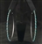 VINTAGE ZUNI TURQUOISE HOOP EARRINGS