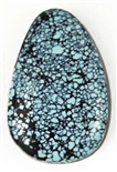 NATURAL BLACK WEB #8 TURQUOISE CABOCHON 7.65 cts