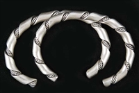 LOVELY STERLING SILVER TWIST WIRE BRACELETS