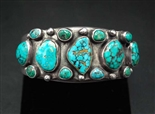 HEAVY MARK CHEE WEBBED TURQUOISE BRACELET