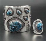 LAWRENCE SAUFKIE HOPI LANDERS TURQUOISE SET