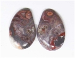 MEXICAN LACE AGATE MATCHED PAIR 21.5 cts