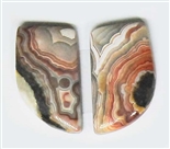 MEXICAN LACE AGATE MATCHED PAIR 21 cts