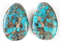 NATURAL MORENCI TURQUOISE MATCHED PAIR 22 cts.