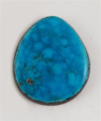 NATURAL MORENCI TURQUOISE CABOCHON WATER-WEB 9cts