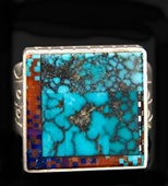 CARL AND IRENE CLARK INTARSIA INLAID RING