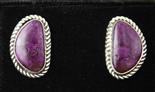 GENE JACKSON PURPLE SPINY OYSTER EARRINGS