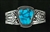 JACOB MORGAN RED WEBBED MORENCI TURQUOISE BRACELET