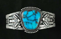 JACOB MORGAN RED WEBBED MORENCI TURQUOISE BRACELET