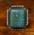 JACOB MORGAN RARE WEBBED GODBER/BURNHAM TURQUOISE RING