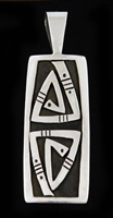 KEE YAZZIE OVERLAY STERLING PENDANT