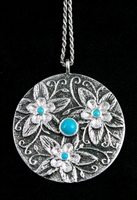 REBECCA BEGAY BEAUTIFUL MULTI FLOWER PENDANT