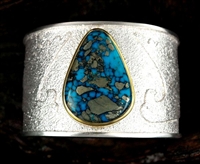 DARRYL DEAN BEGAY MORENCI TURQUOISE BRACELET