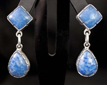 VERNON BEGAY DENIM LAPIS DANGLE EARRINGS