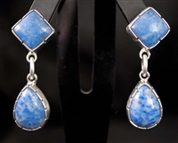 VERNON BEGAY DENIM LAPIS DANGLE EARRINGS