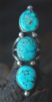 LOVELY WEBBED MORENCI TURQUOISE RING