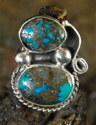 LOVELY NAVAJO MORENCI TURQUOISE RING