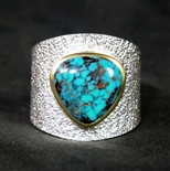 DARRYL DEAN BEGAY WIDOW MAKER TURQUOISE RING