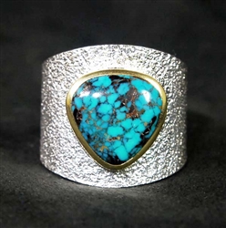 DARRYL DEAN BEGAY WIDOW MAKER TURQUOISE RING