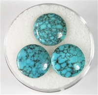 NATURAL #8 TURQUOISE CABOCHONS 6cts