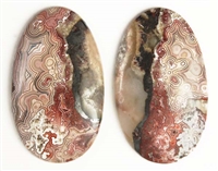 MEXICAN LACE AGATE MATCHED CABOCHONS