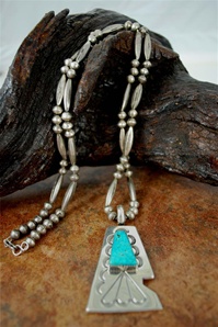 Morenci Turquoise Silver Pendant