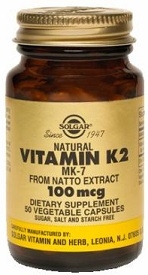 Solgar Natural Vitamin K2 (MK-7) 100 mcg