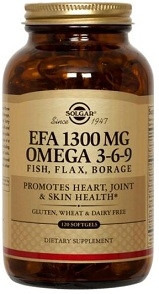 Solgar EFA 1300 mg Omega 3-6-9 Softgels