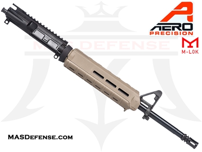 16" 5.56 /.223 AERO PRECISION BARRELED UPPER W/ PINNED FSB MAGPUL MOE - APAR502504M65 - MID-LENGTH GAS - FDE