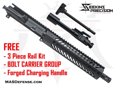 10.5" 5.56 / .223 BARRELED UPPER - SEEKINS MCSR V2 9" ***FREE BCG - CHARGING HANDLE - 3 PIECE RAIL KIT