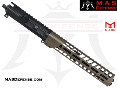 8.5" 300 BLACKOUT AR-15 BARRELED UPPER - MAS DEFENSE NERO 11" M-LOK RAIL - FDE